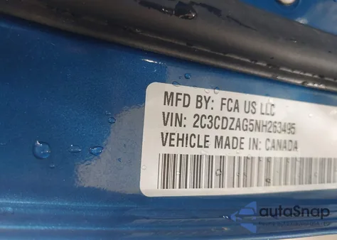 2022 Dodge Challenger Sxt from USA, damaged, VIN 2C3CDZAG5NH263495